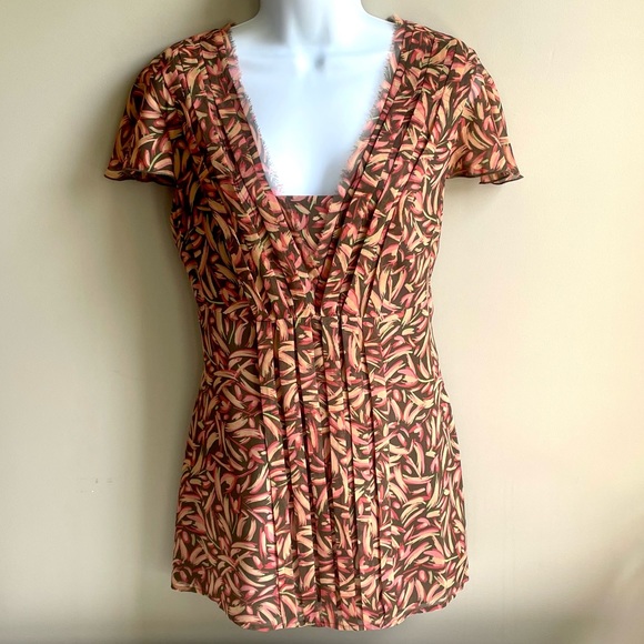 Like New 100% Silk Nine West Blouse Tunic - Picture 1 of 9